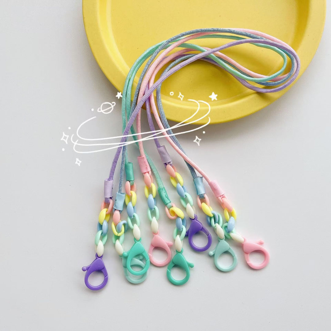 Brillenhalterkette mit Bunten Perlen und Stabilen Clips Karnz