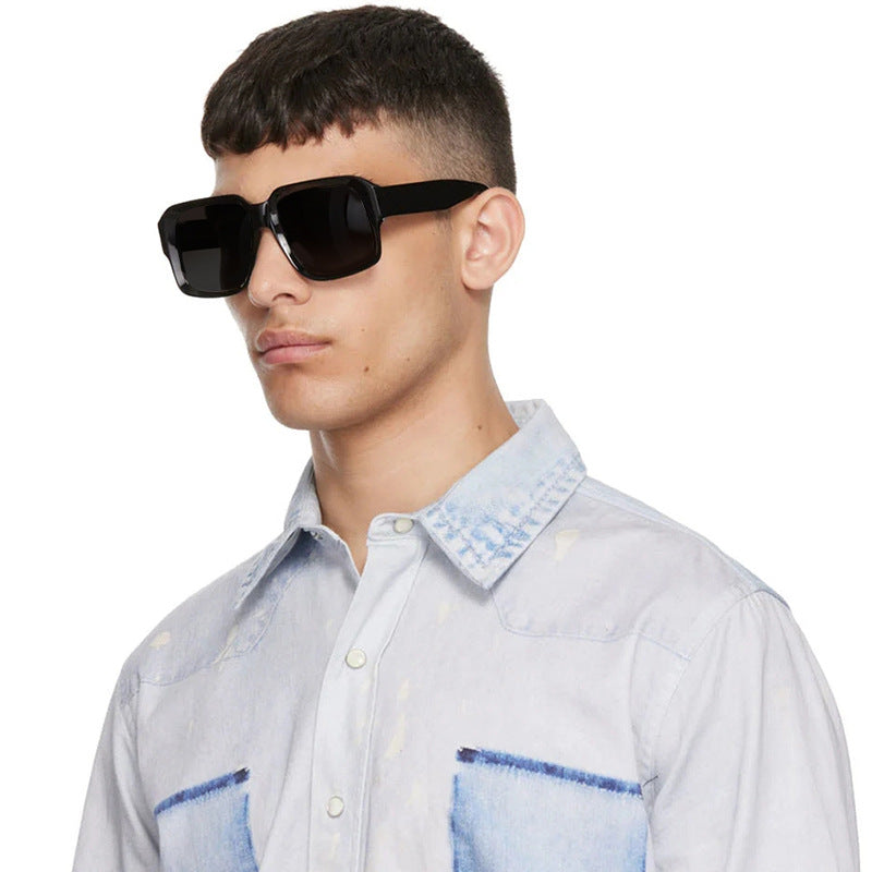 Damen Geometrische Sonnenbrille mit breitem Rahmen Karnz