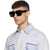 Damen Geometrische Sonnenbrille mit breitem Rahmen Karnz