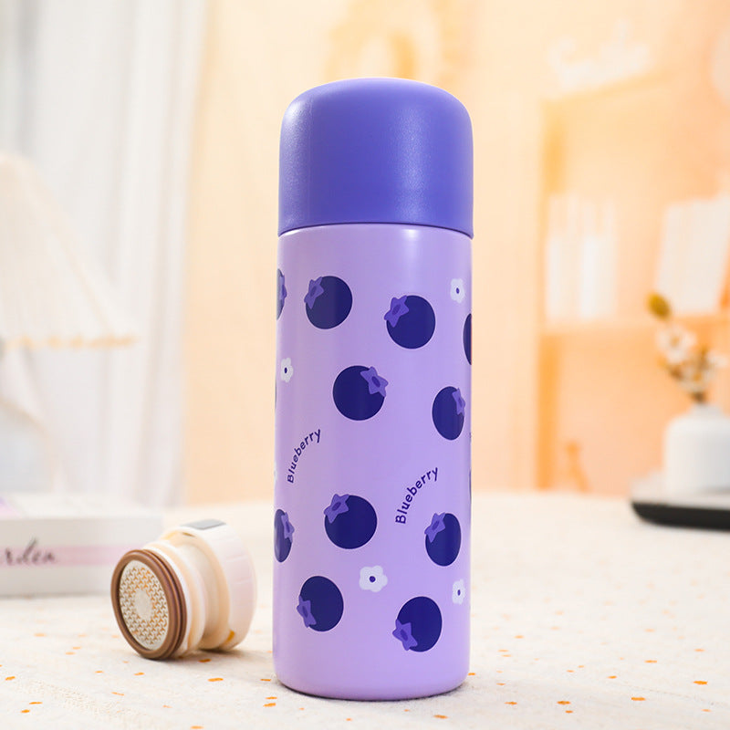 Damen Isolierte Trinkflasche mit fruchtigem Design und ergonomischem Tragegriff Karnz