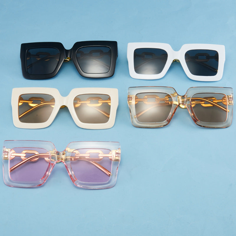 Stylische breite quadratische Sonnenbrille Karnz