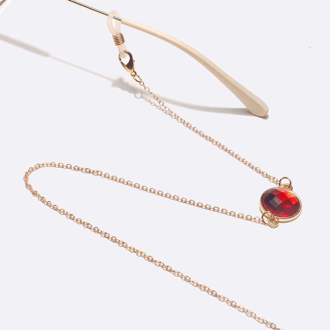 Elegante Edelstein Brillen Kette Karnz