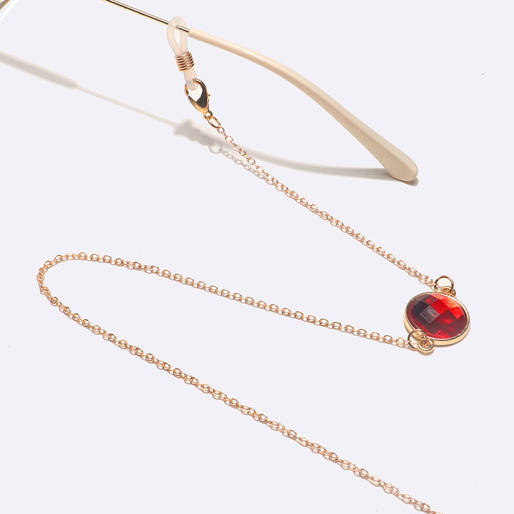Elegante Edelstein Brillen Kette Karnz