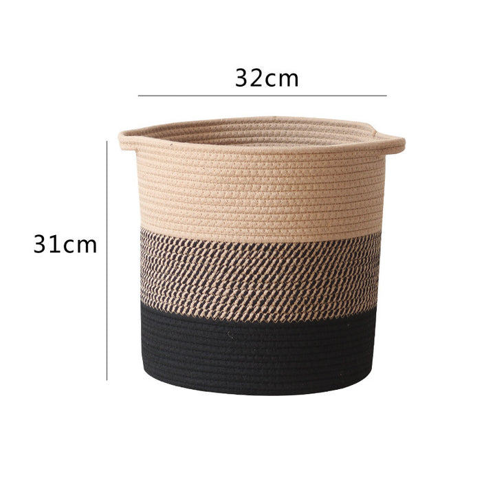 Moderner Aufbewahrungskorb mit grauem Strickmuster Karnz