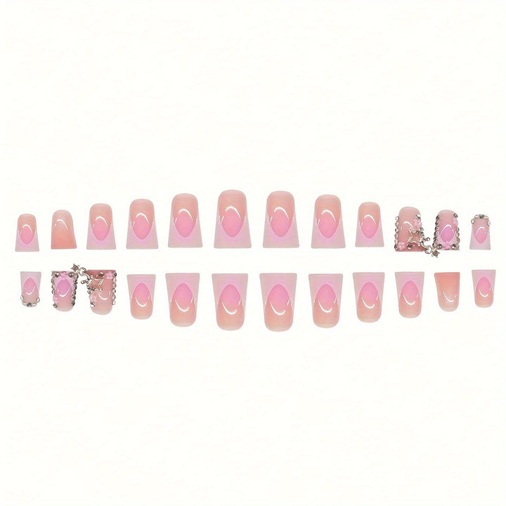 Glamouröse 3D Press-On Nagelset mit Sterneffekten Karnz