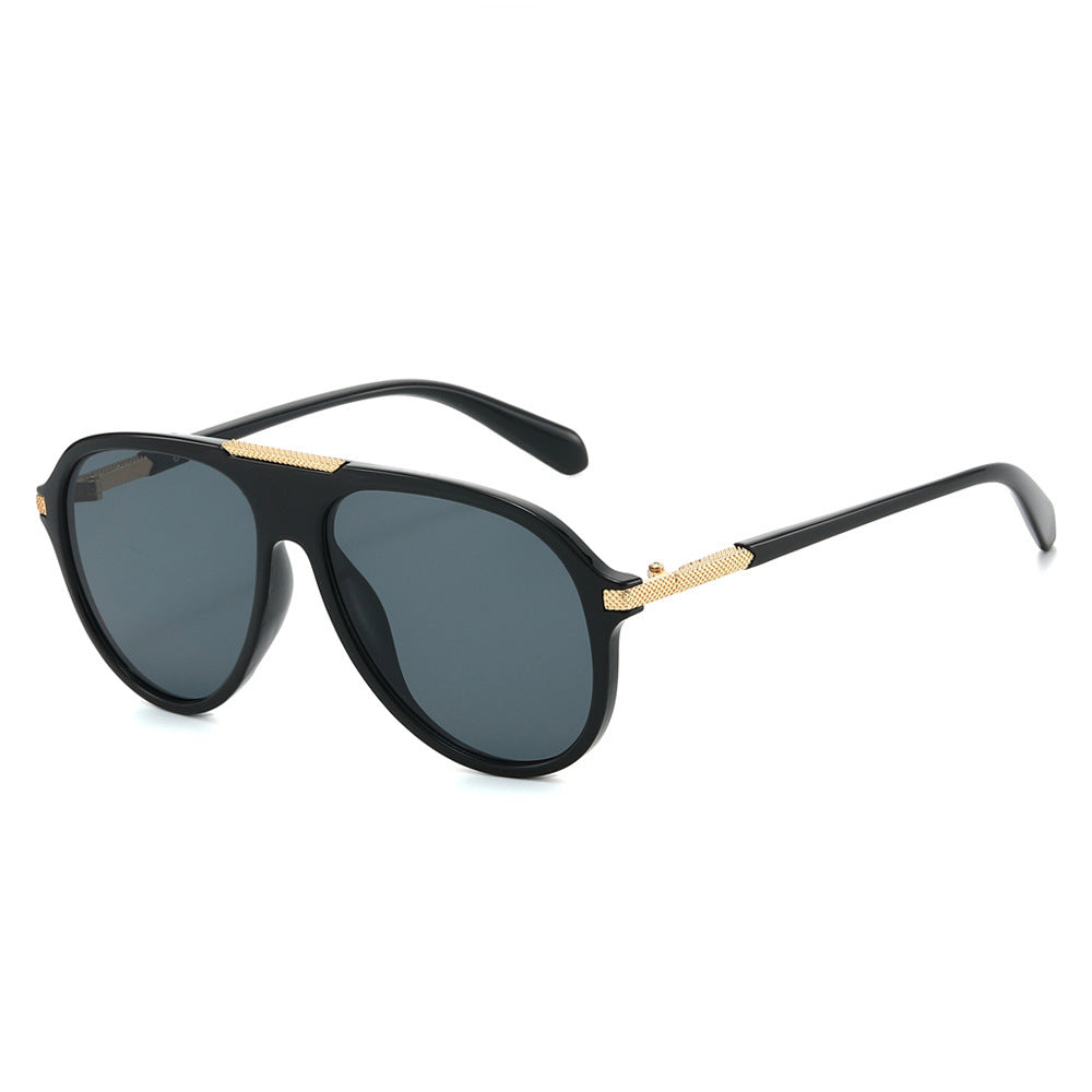 Oversized Aviator Sonnenbrille mit metallischen Akzenten Karnz