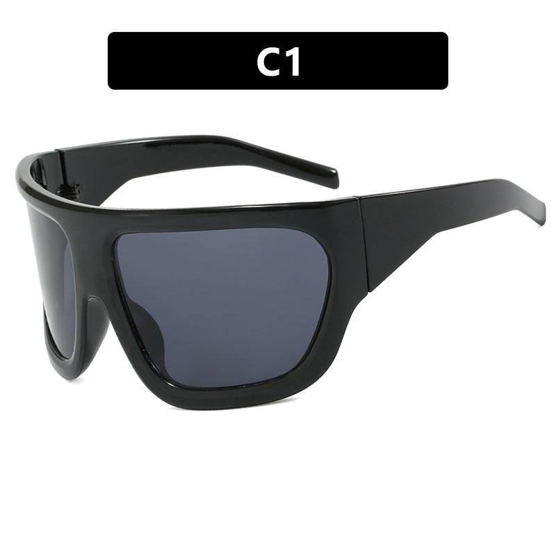 Damen sportliche Oversized-Sonnenbrille Karnz