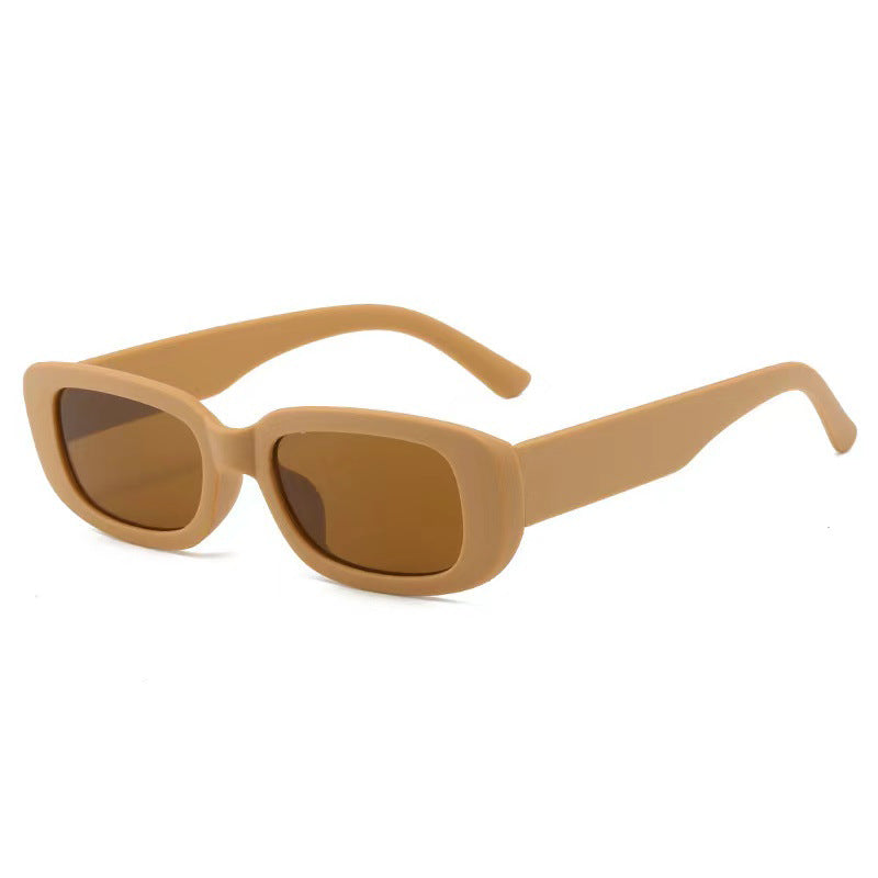 Damen Modische rechteckige Sonnenbrille mit verstellbaren Nasenstege Karnz