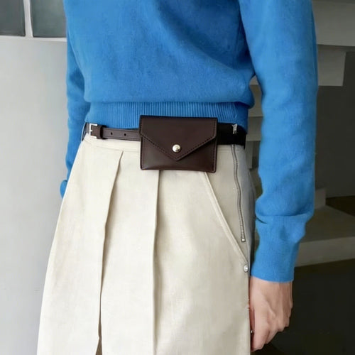Leder Mini Pouch Gürteltasche Karnz