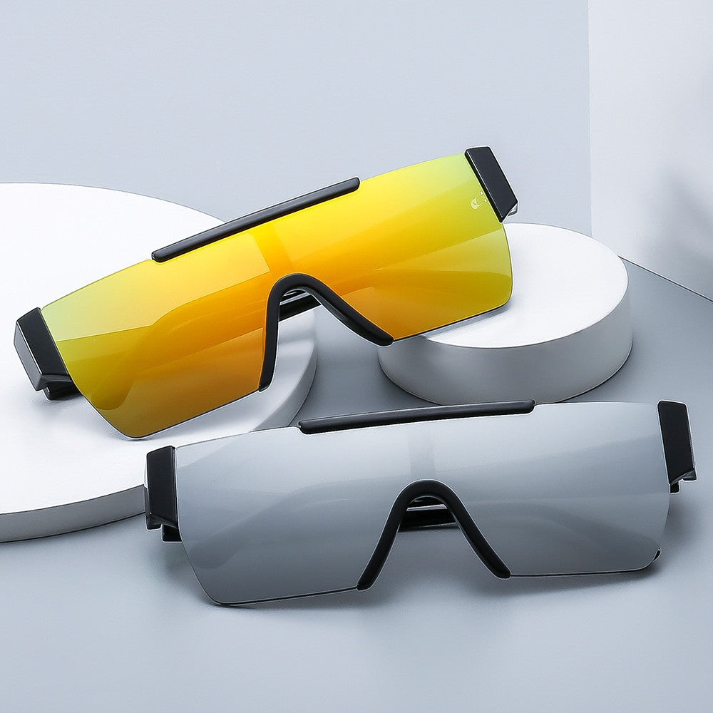 Damen Sportliche Oversized Sonnenbrille mit modernem Schutzrahmen Karnz