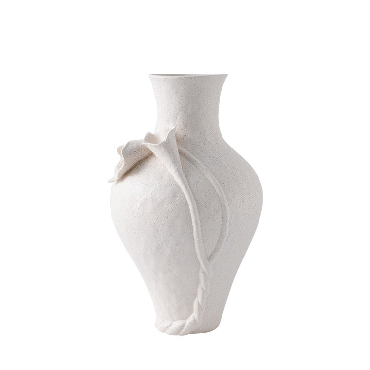 Elegante florale Metallvase