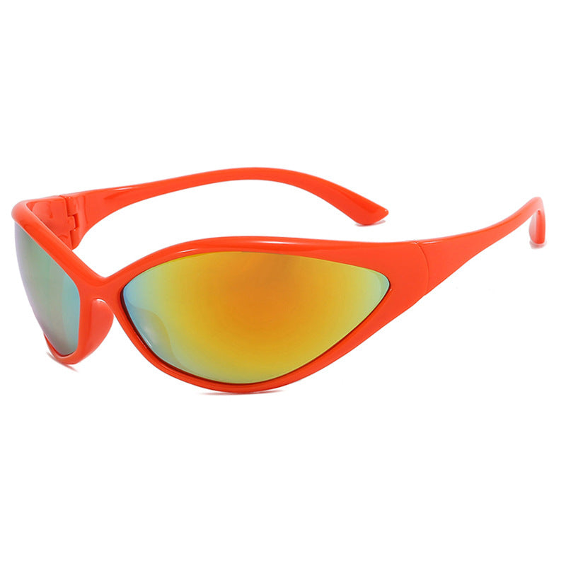 Damen sportliche Sonnenbrille mit aerodynamischer Form und UV-Schutz Karnz