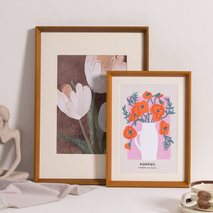 Künstlerischer Floralprint Wanddekorrahmen für Zuhause