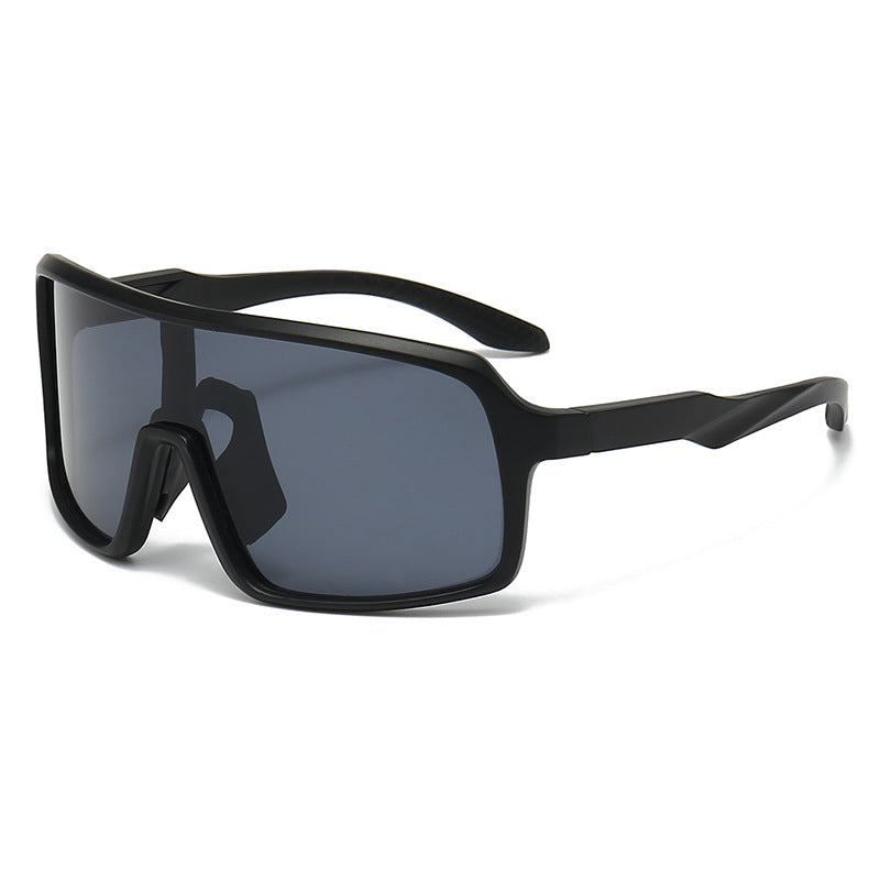 Damen modische Sonnenbrille im futuristischen Design mit großflächigen Gläsern Karnz