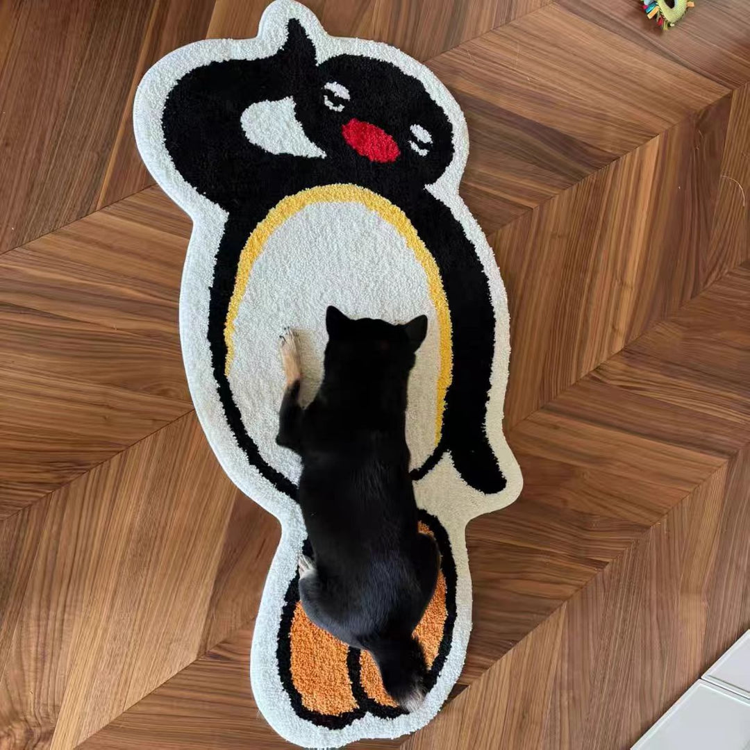 Verspielt Pinguin-förmiger Plüsch-Teppich Karnz
