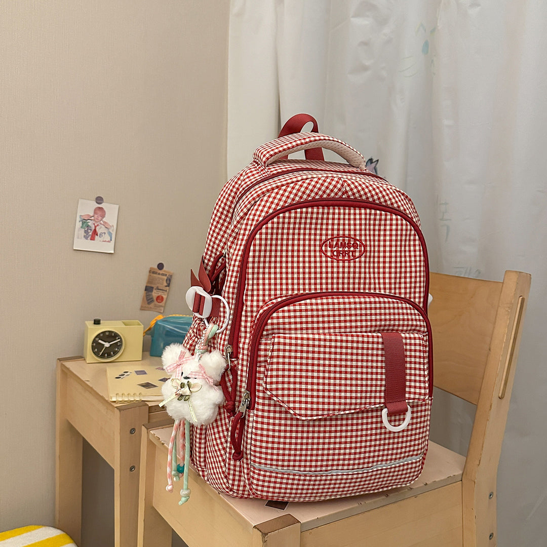 Stylische Schachbrettmuster-Rucksack Karnz 1791205963