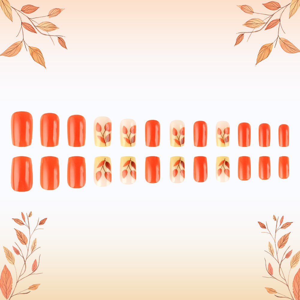 Herbst-Themen Press-On Nagelkunst Set Karnz