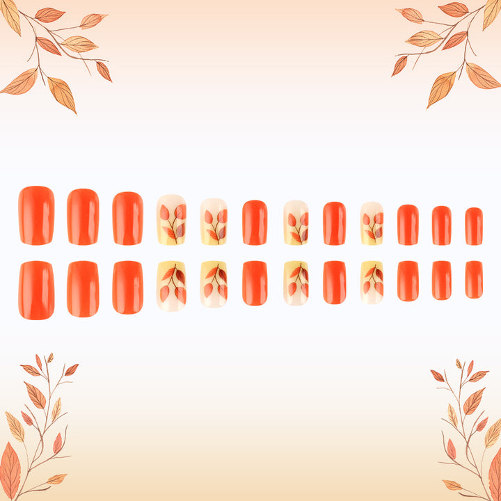 Herbst-Themen Press-On Nagelkunst Set Karnz