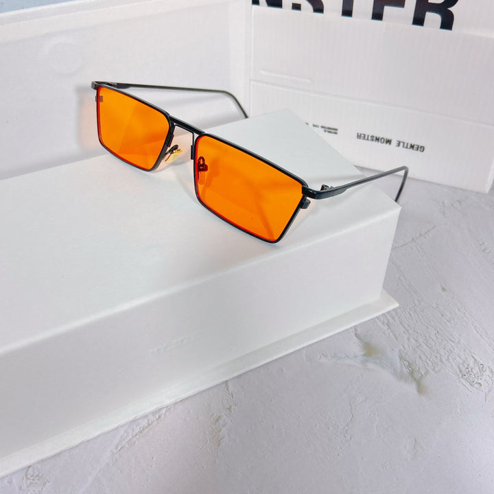 Modische Sonnenbrille mit Rechteckigem Metallrahmen Karnz