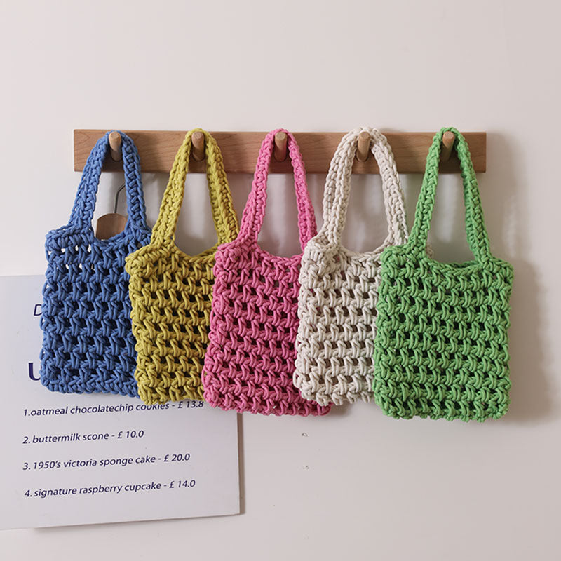 Damen Stilvolle geflochtene Handtasche Karnz