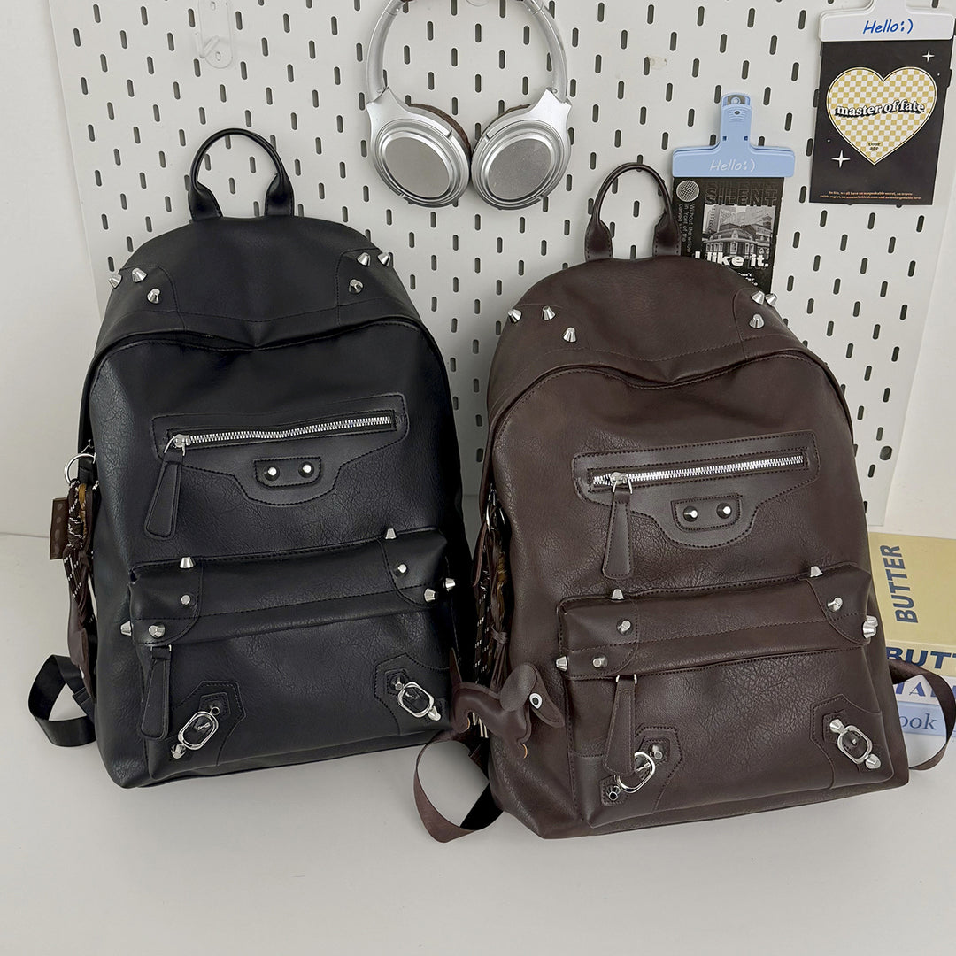 Stylische lässige Leder-Rucksack Karnz