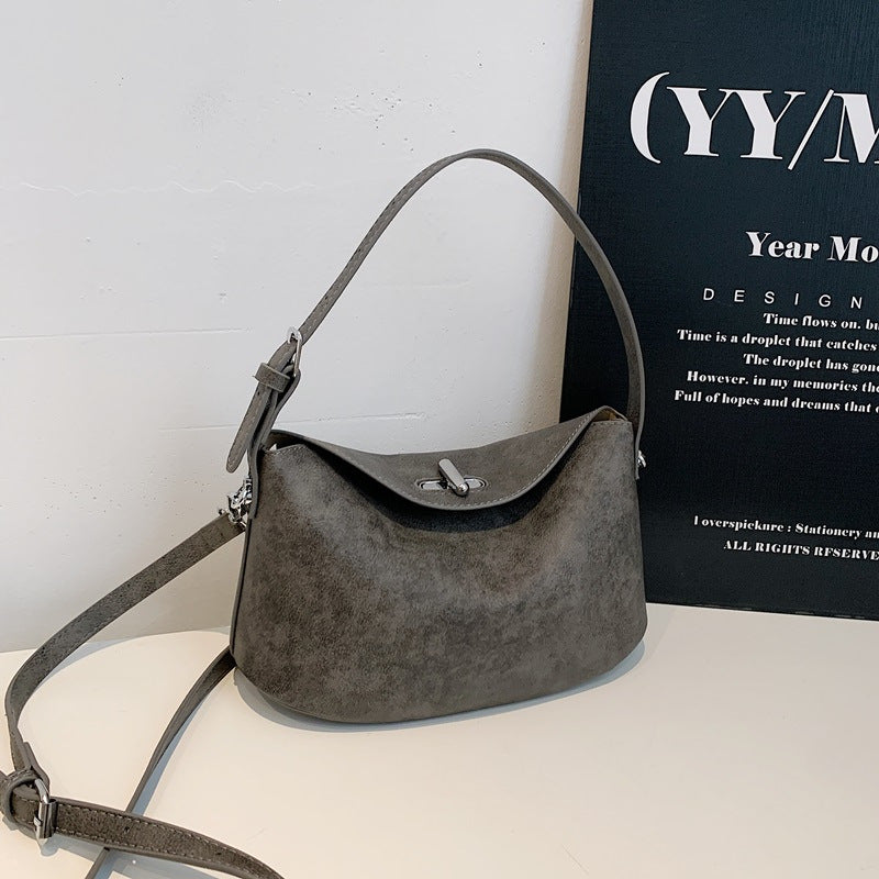 Elegante Soft-Suede Schultertasche Karnz