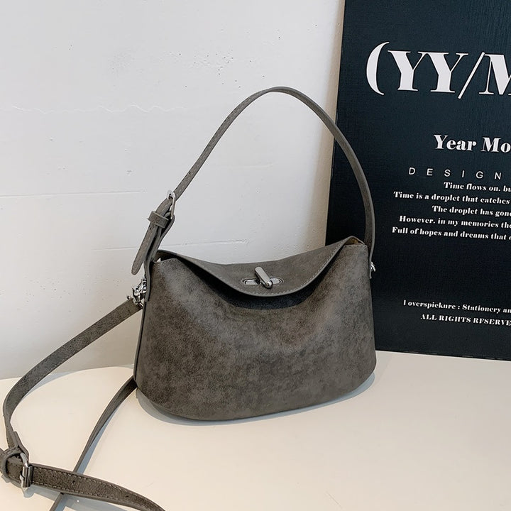 Elegante Soft-Suede Schultertasche Karnz