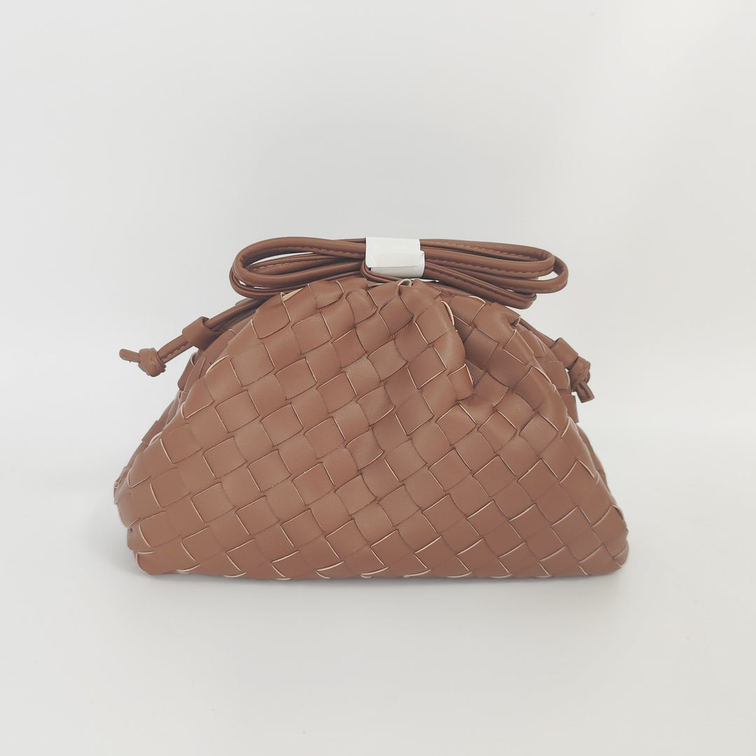 Elegante Gewebte Leder Eimer Tasche Karnz