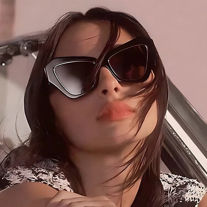 Damen trendy Cat-Eye Sonnenbrille mit elegantem Rahmen und UV-Schutz Karnz