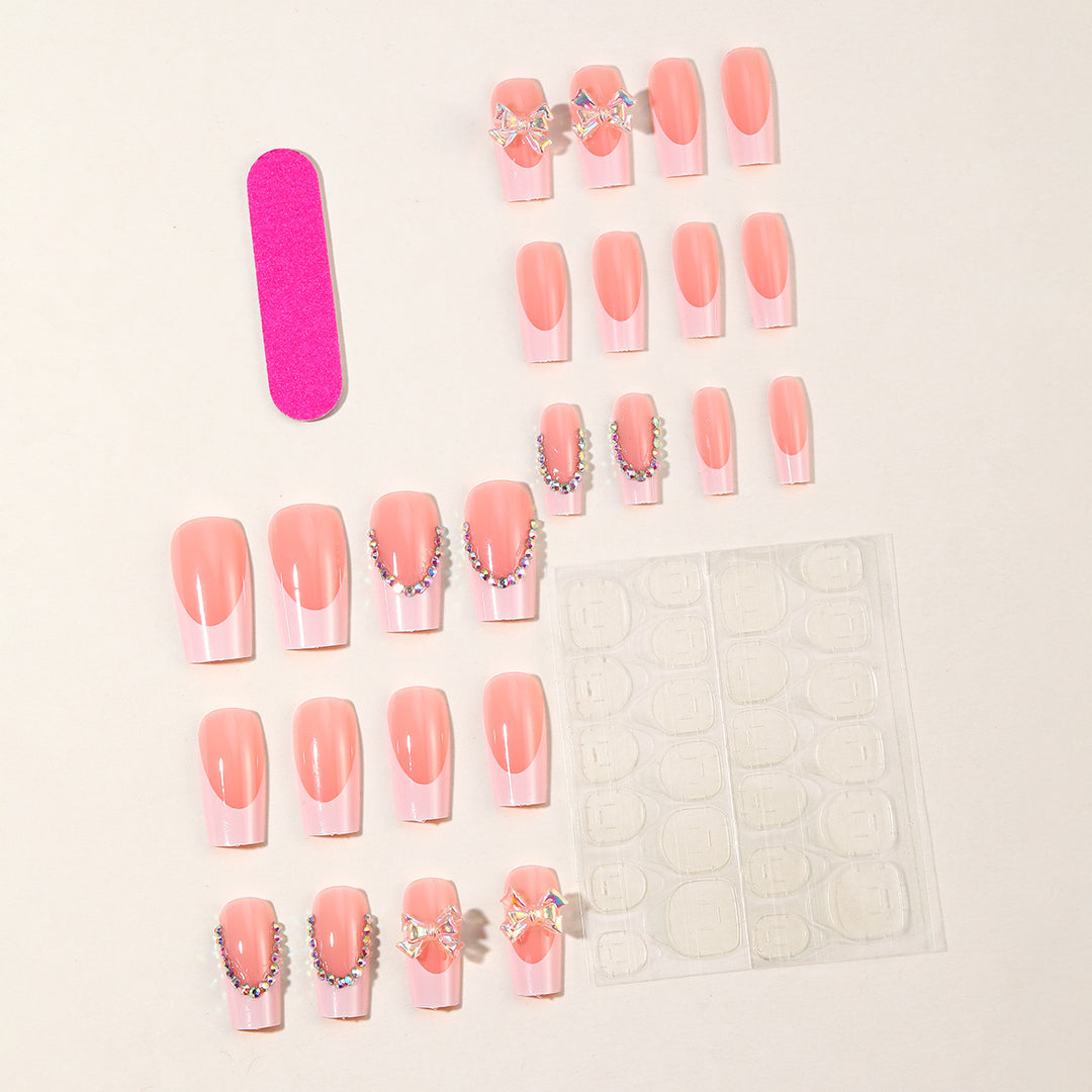 Elegante 3D Französische Spitze Nagelverlängerungen Karnz
