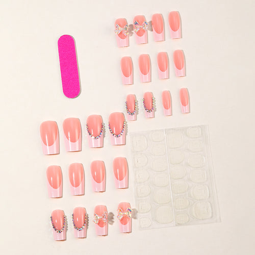 Elegante 3D Französische Spitze Nagelverlängerungen Karnz