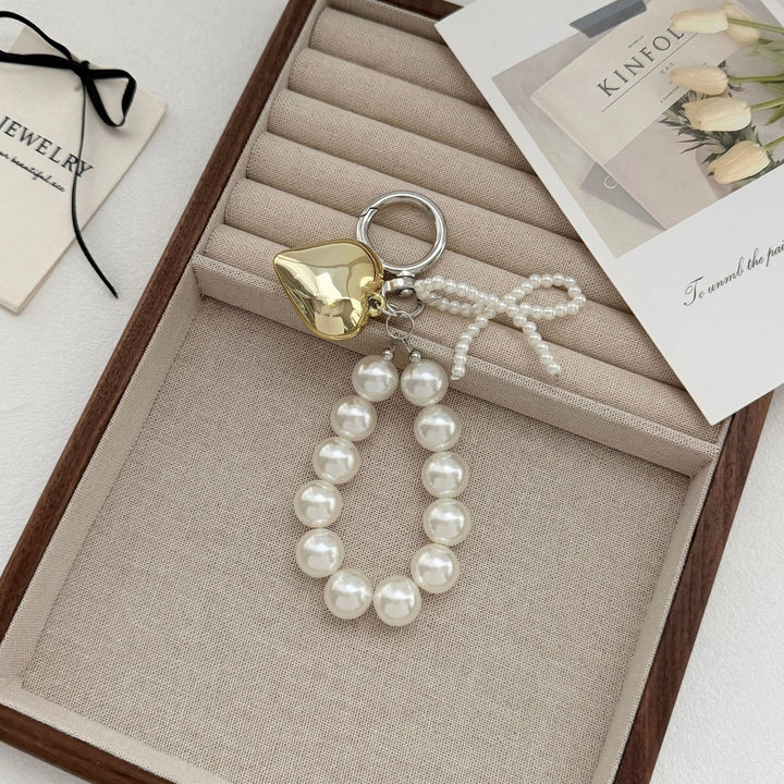 Eleganter Perle Charme Schlüsselanhänger Karnz