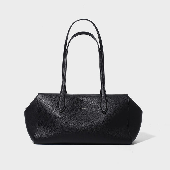 Strukturierte Geprägte Leder Schultertasche mit Langen Trägern