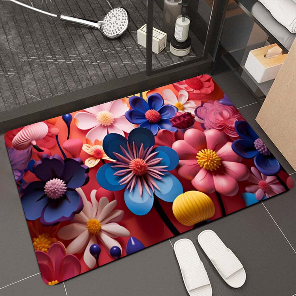 Blumenmuster Badezimmermatte