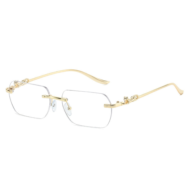 Damen elegante Halbrahmenbrille mit schmückenden Details Karnz