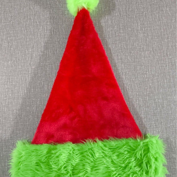Weihnachtsmütze mit Plüschrand