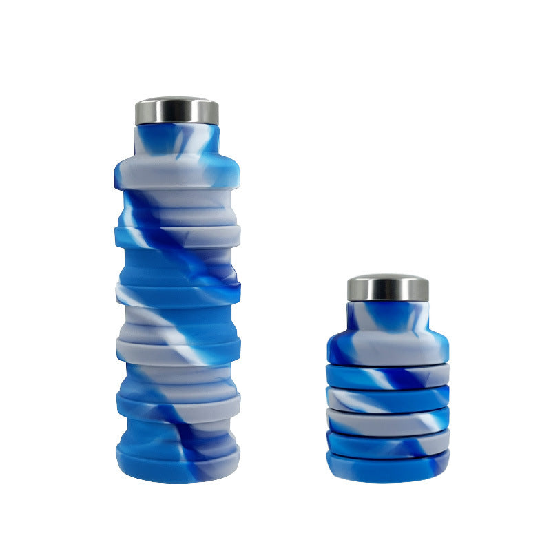 Damen flexible Silikon-Trinkflasche mit integrierter Klappfunktion Karnz