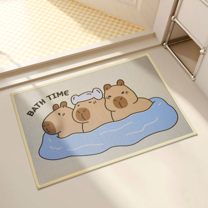 Adorable Capybara-Themen Türmatte für Zuhause