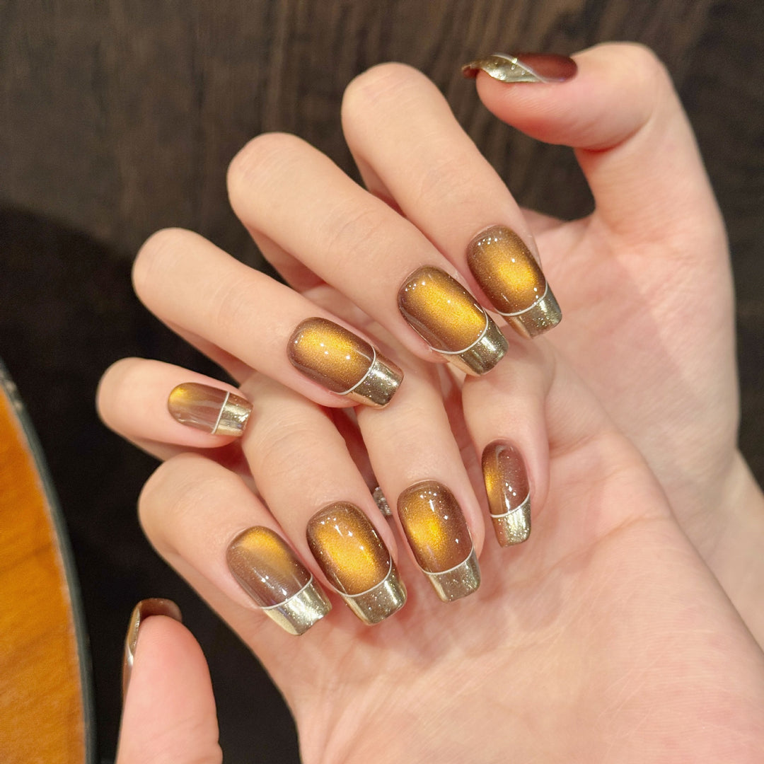 Glitzernde Ombre Druck-Nagel-Set