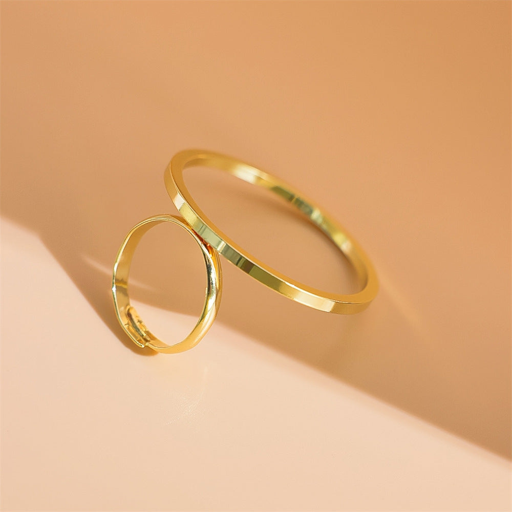 Minimalist Gold-Plated Ring Set Karnz