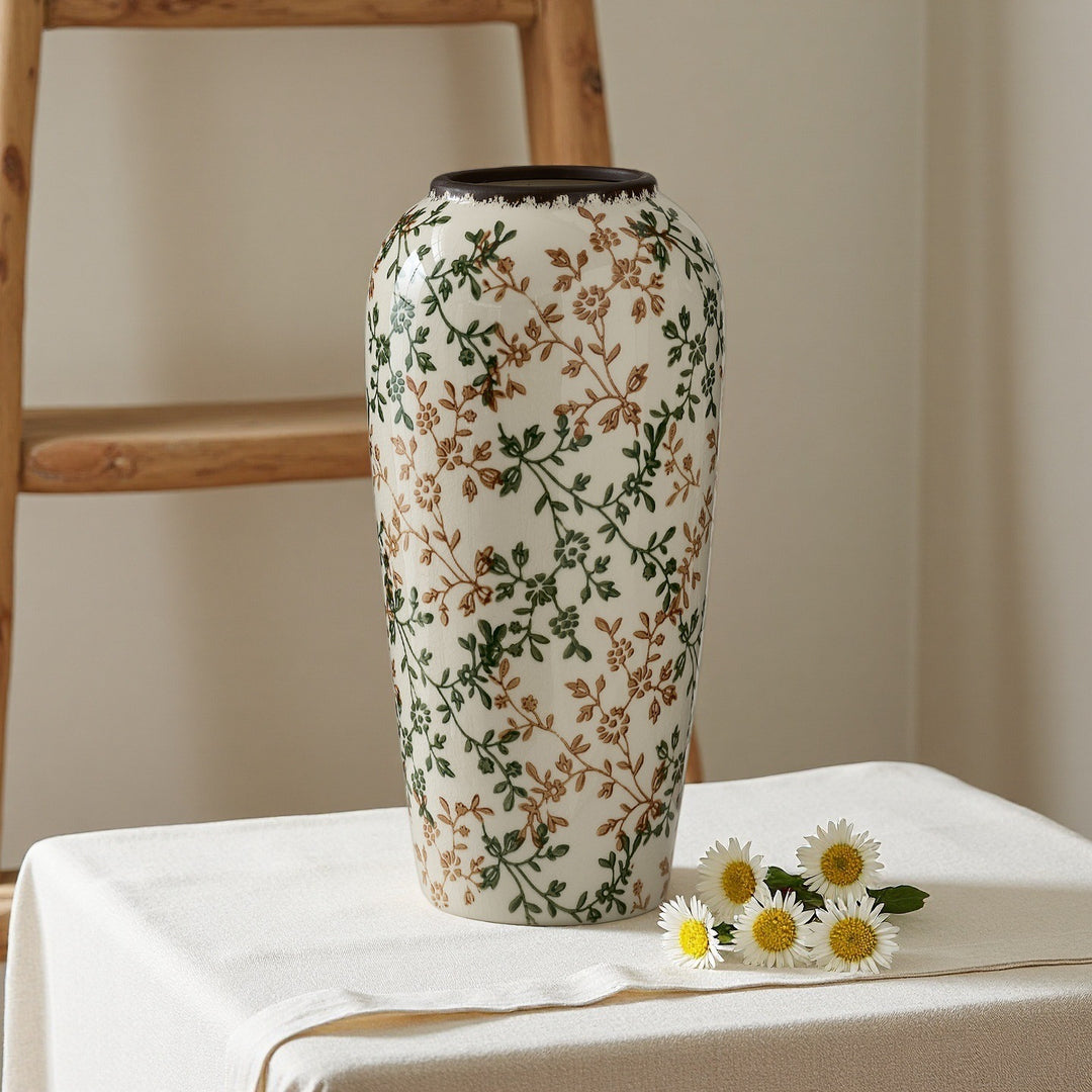 Florale Keramikvase Karnz