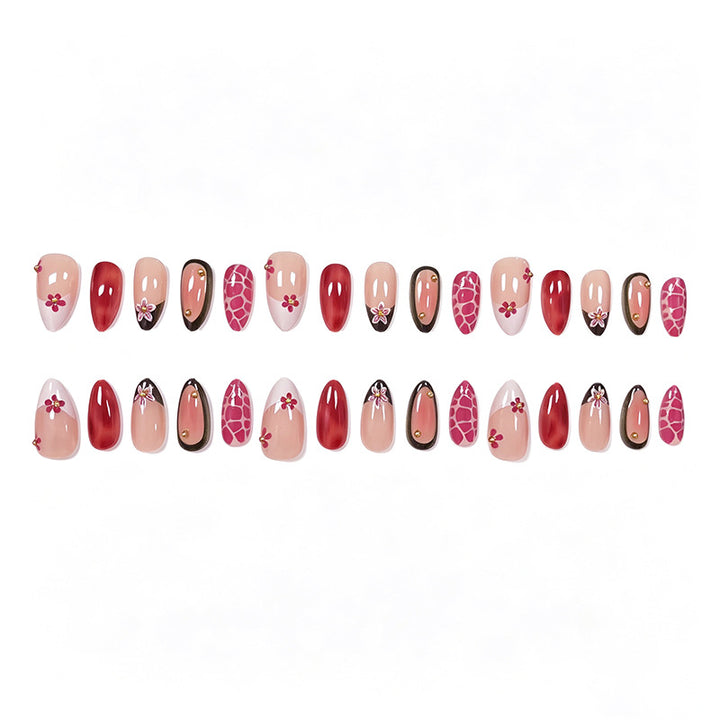 Elegante blumenmuster Druck auf Nagelkunst Karnz