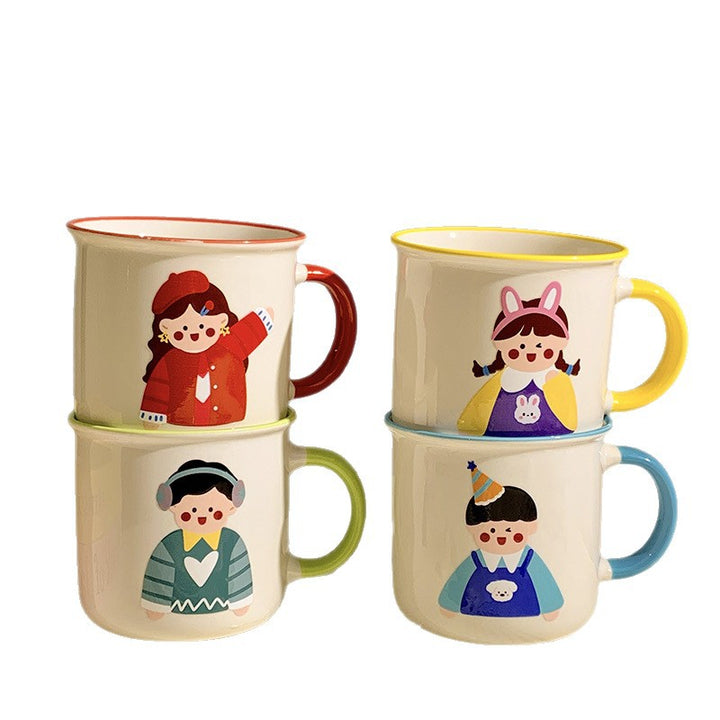 Keramiktasse mit Verspieltem Illustrationsdesign Karnz