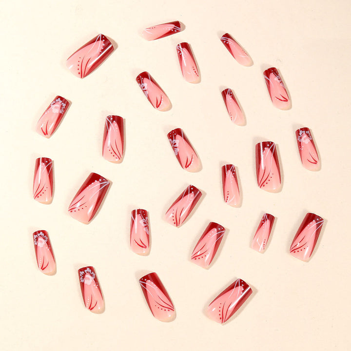 Elegante florale Acryl-Nagelkunstverlängerungen Karnz 1789713557