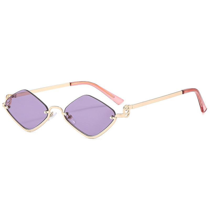 Damen trendy quadratische Sonnenbrille mit filigranem Metallrahmen Karnz
