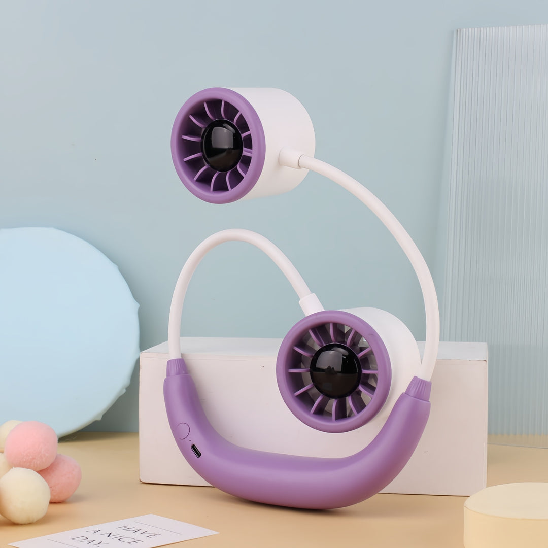 Damen Tragbarer Halsventilator mit dualer Drehfunktion Karnz