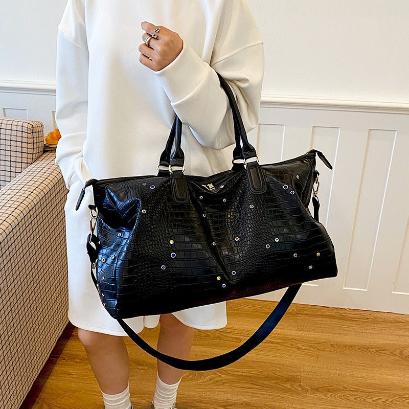 Stylische Krokodil-Textur Wochenend-Duffel-Tasche Karnz