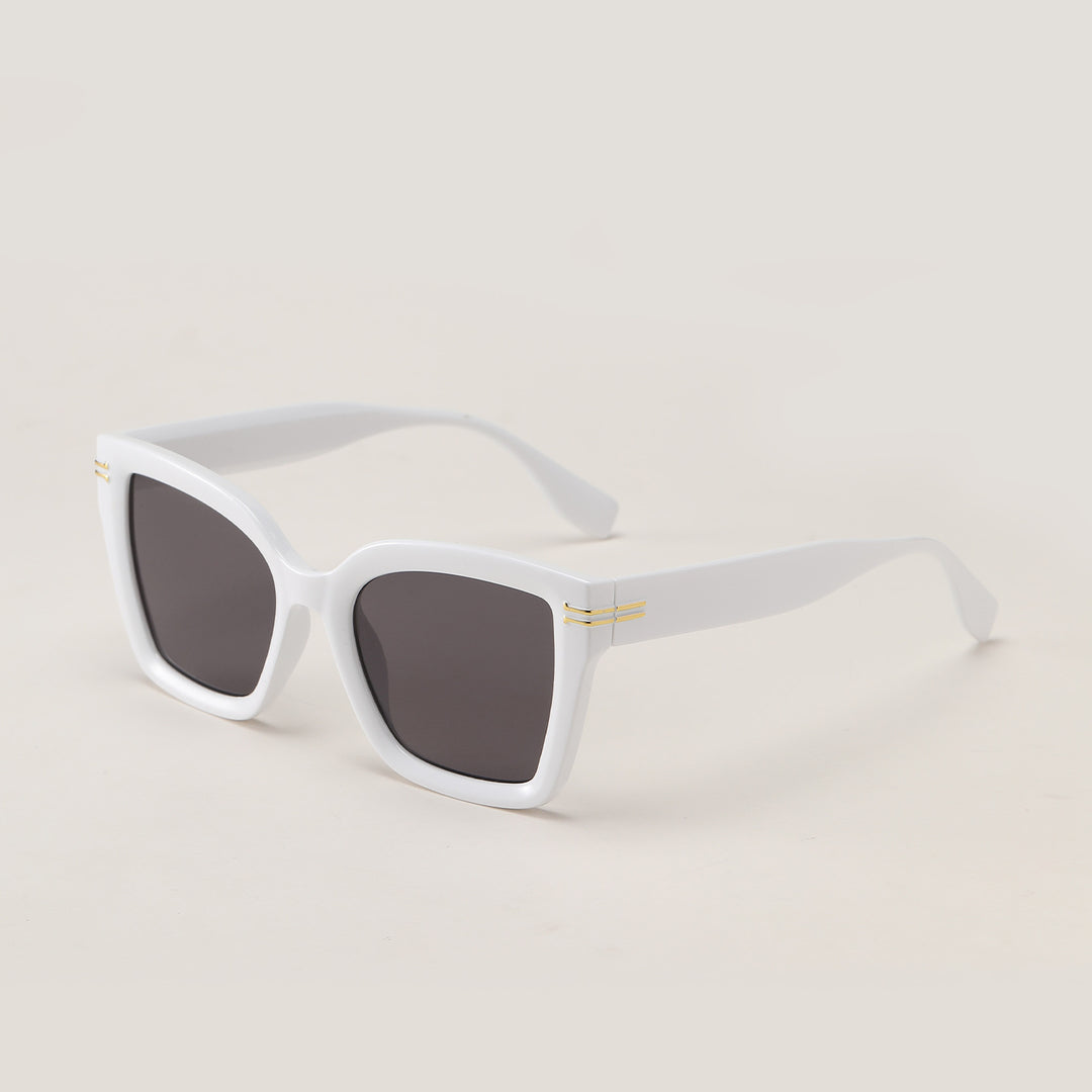 Damen trendige quadratische Sonnenbrille mit elegantem Gestell Karnz