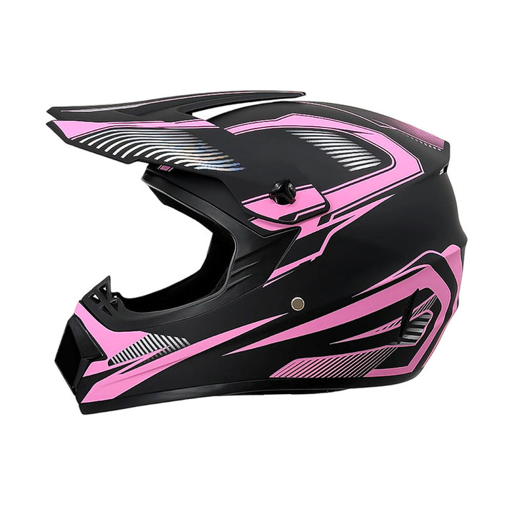 Vollgesicht-Motocross-Helm mit verlängertem Visier und verstärktem Kinnschutz Karnz