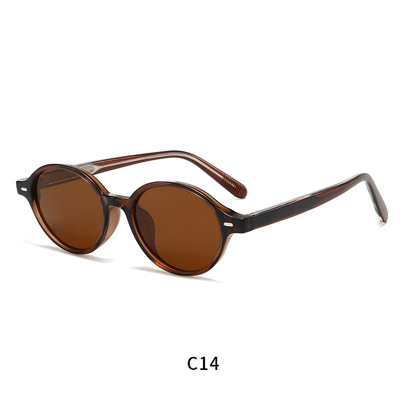 Damen trendige runde Sonnenbrille Karnz